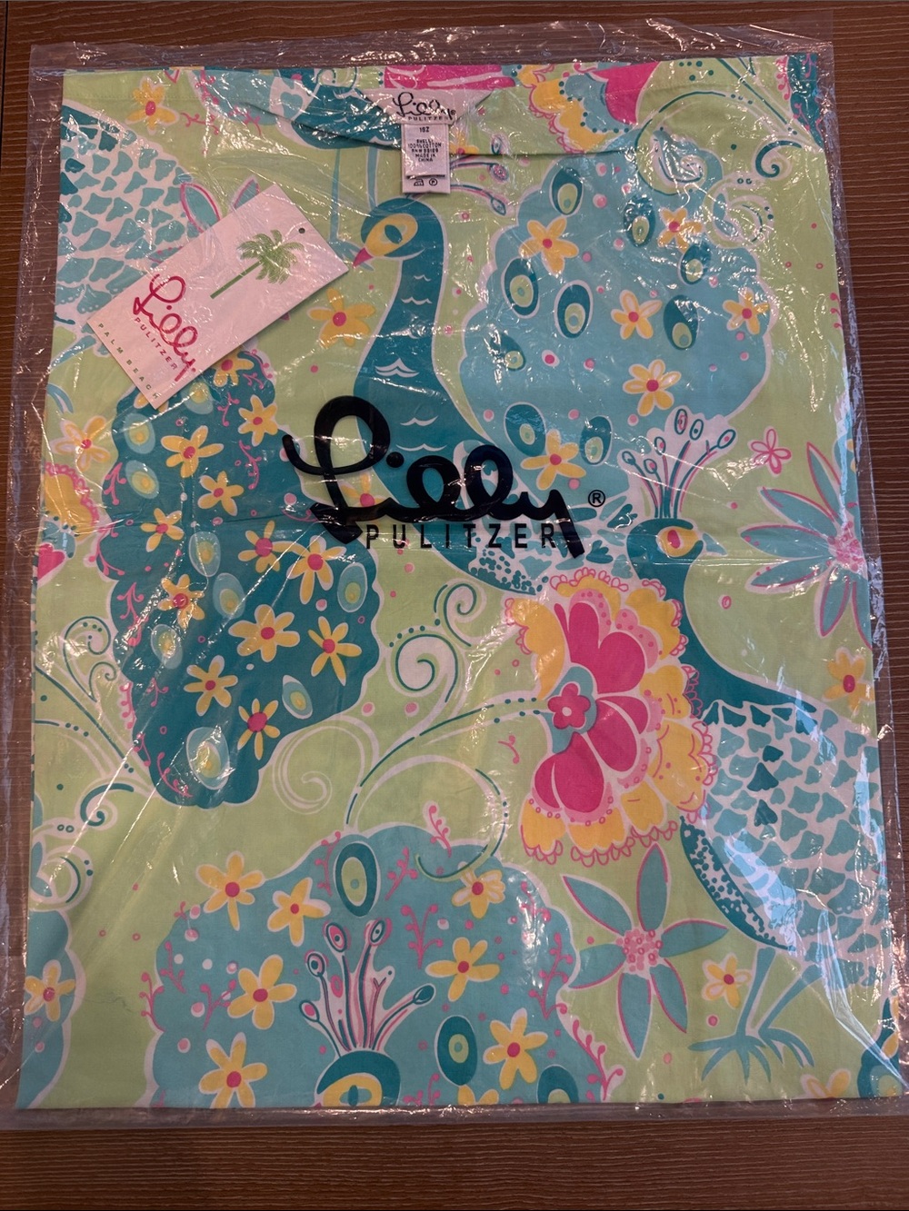 Lilly Pulitzer Peacock Floral Pillow Case - Green, Turquoise & Pink